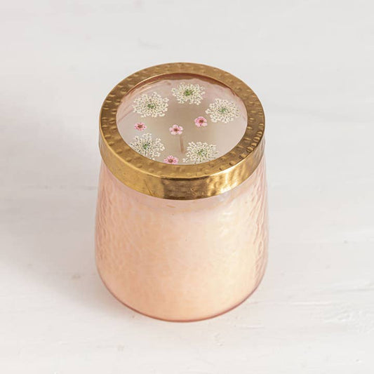 Rose + Oud Watercolor Candle - Tall