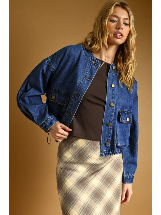 Pocket Front Jacket - Denim
