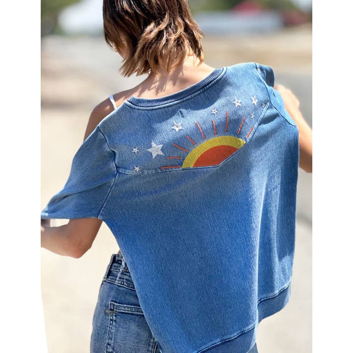 Hello Sunshine Sweatshirt - Denim