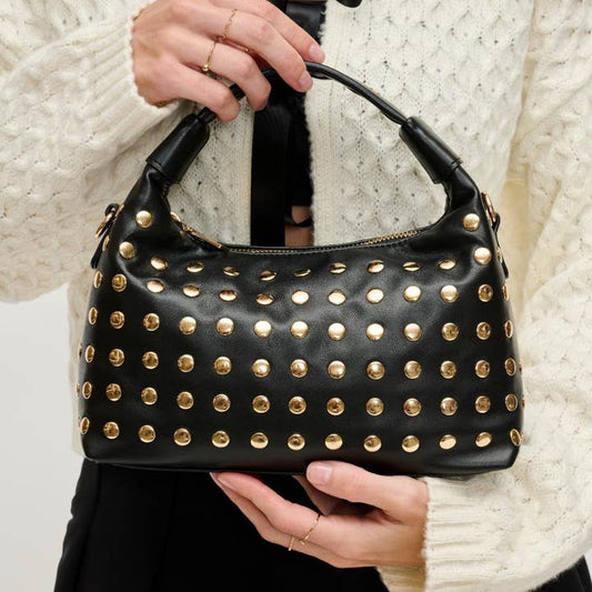 Beckette Studded Crossbody - Black