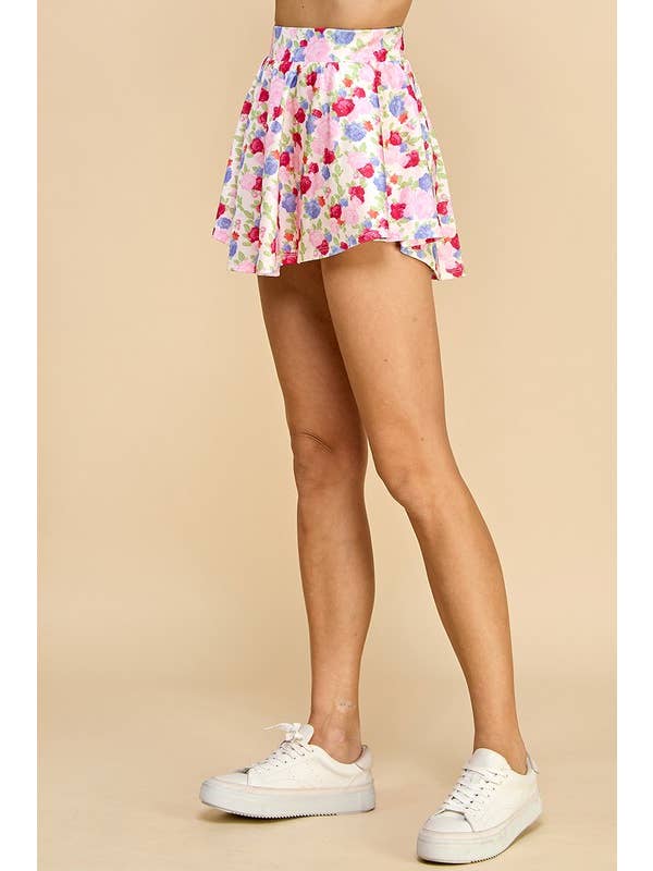 Floral Athletic Skirt