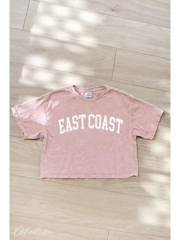 East Coast Cropped Tee - Soft Pink