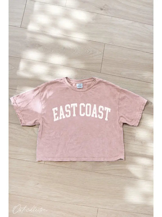 East Coast Cropped Tee - Soft Pink