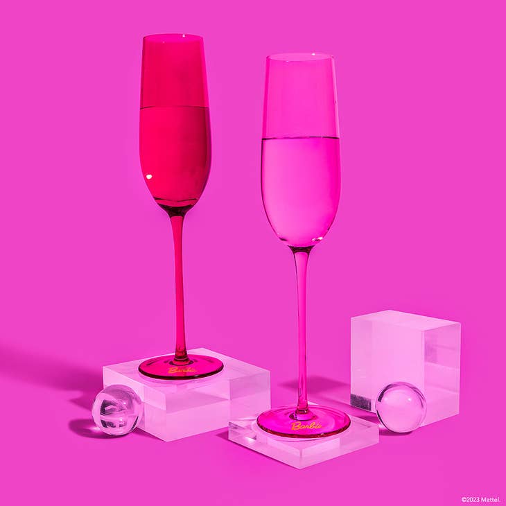 Barbie Champagne Flutes - Pink