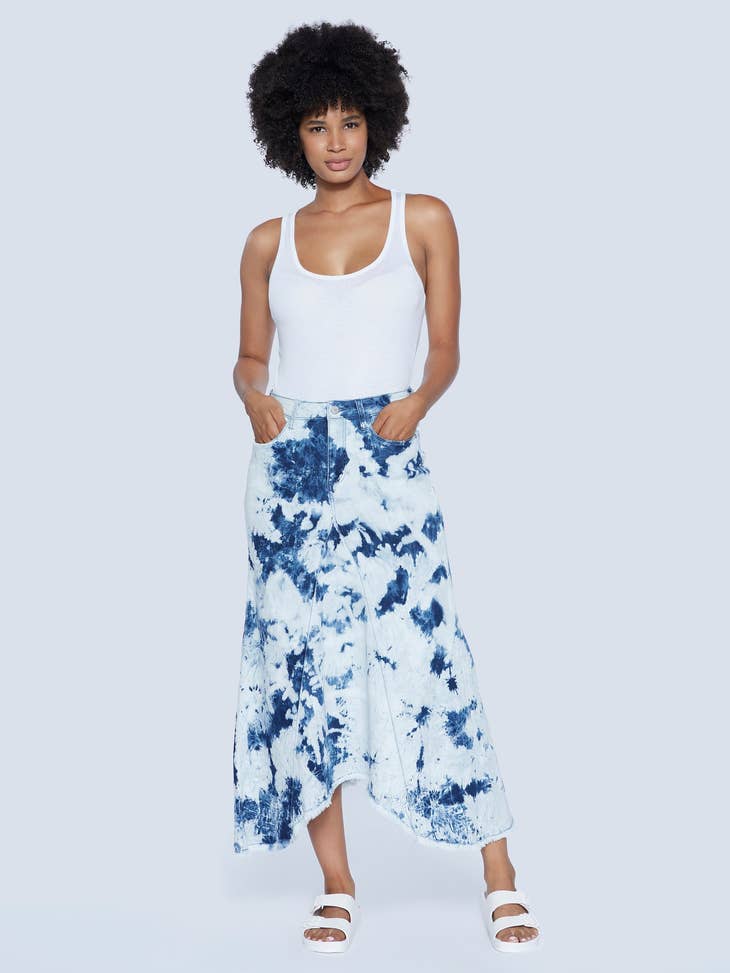 Selma Pieced Denim Maxi Skirt - Ozone Blue - Final Sale