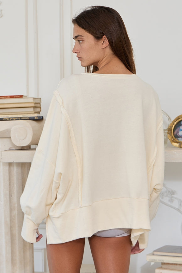 Ciao Long Sleeve Top - Cream