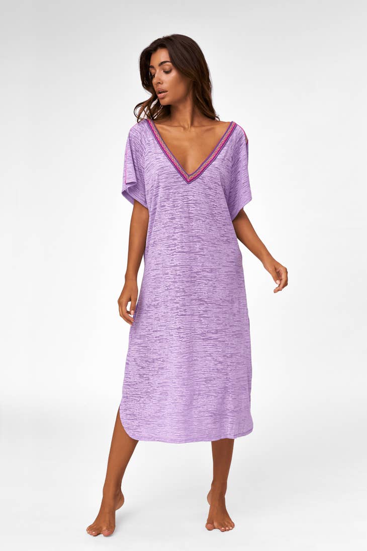 V Back Dress - Lavender