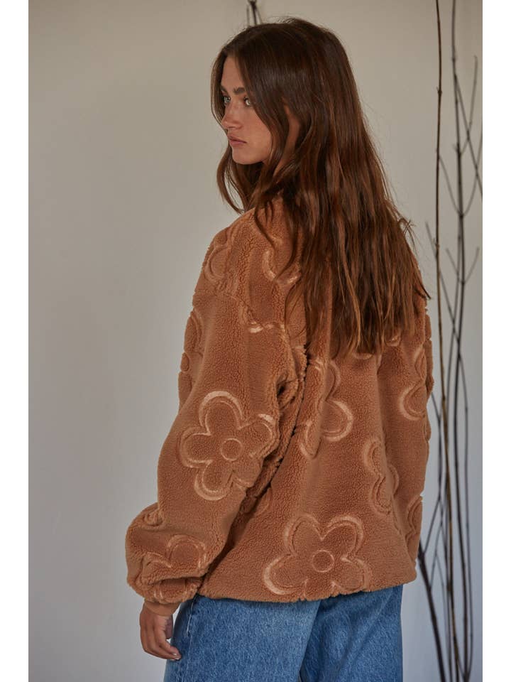 Euphoria Floral Jacket - Camel