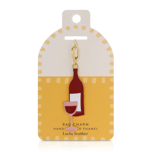 Enamel Bag Charm - Wine