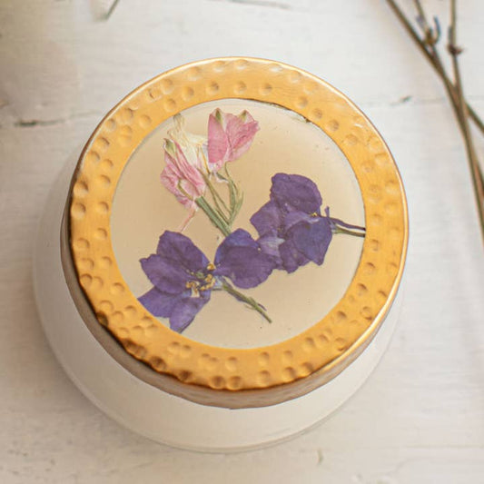 Roman Lavender Floral Candle - Small