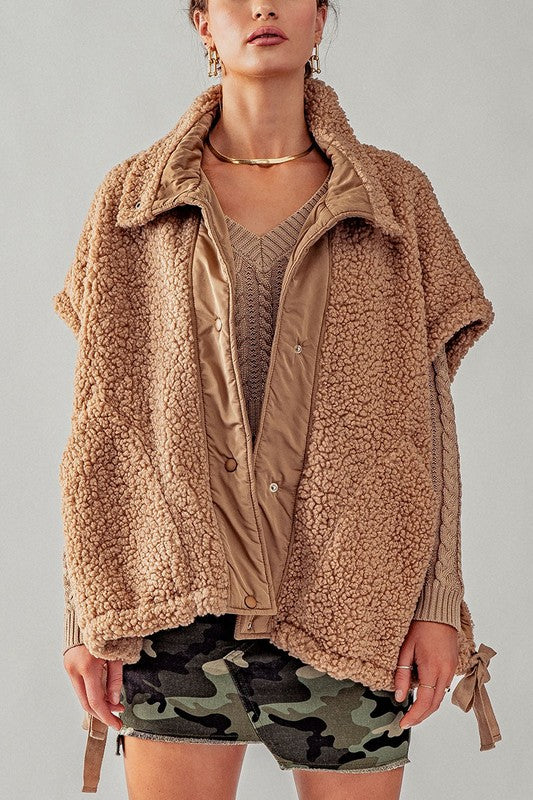 Teddy Fleece Vest - Taupe