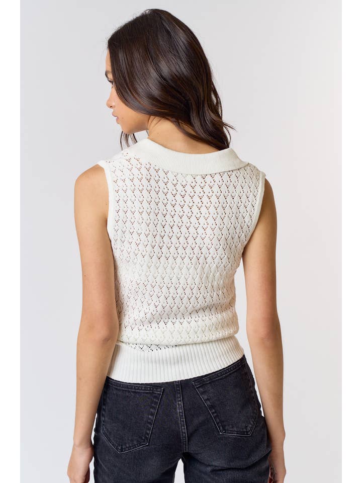 Sleeveless Sweater - Ivory