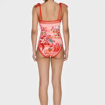 Reversible One Piece Swimsuit - Crossing Red