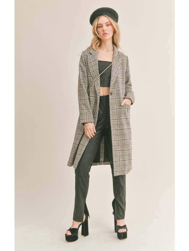 Concrete Jungle Coat - Charcoal Multi