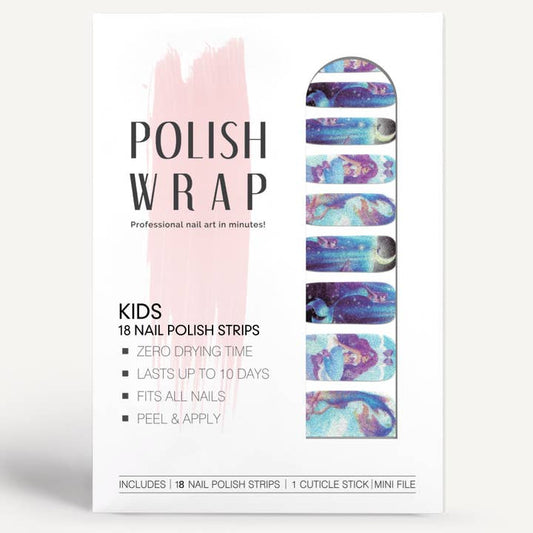 Kids Nail Polish Wrap - Moonlight Mermaid