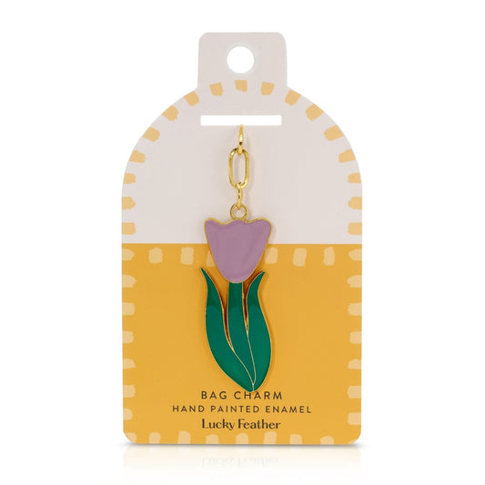 Enamel Bag Charm - Tulip