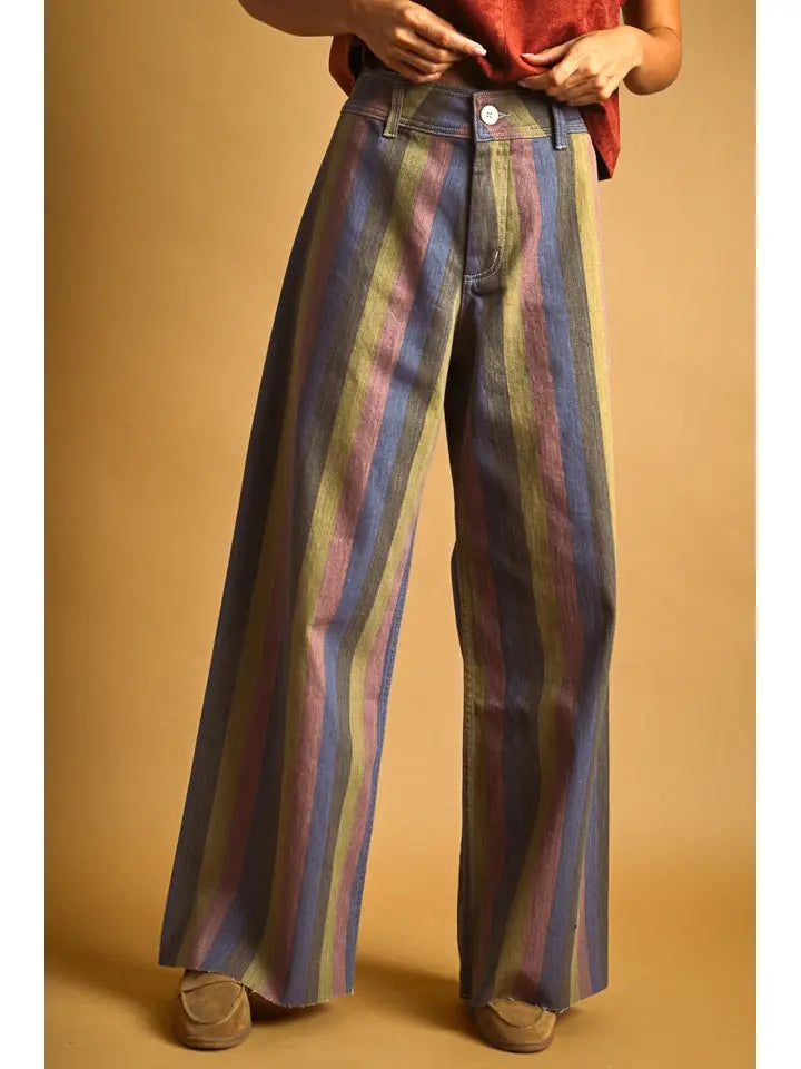 Multi Color Panel Pants - Multi