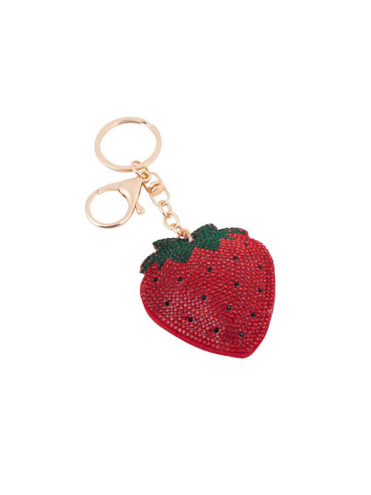 Crystal Bag Charm - Strawberry