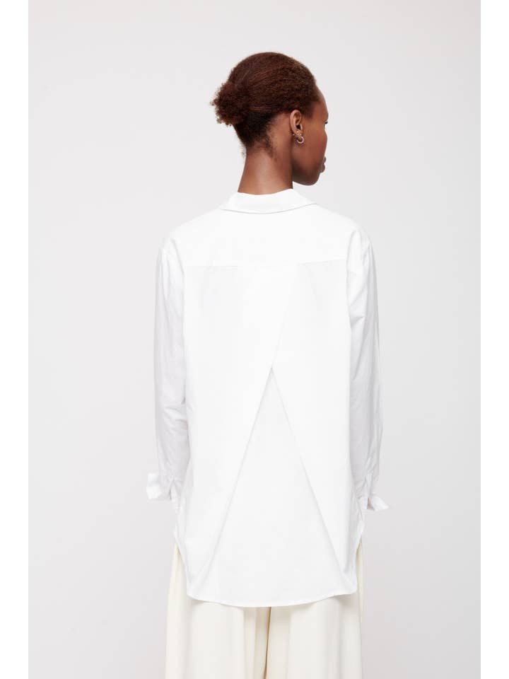 Gaia Poplin Shirt - White