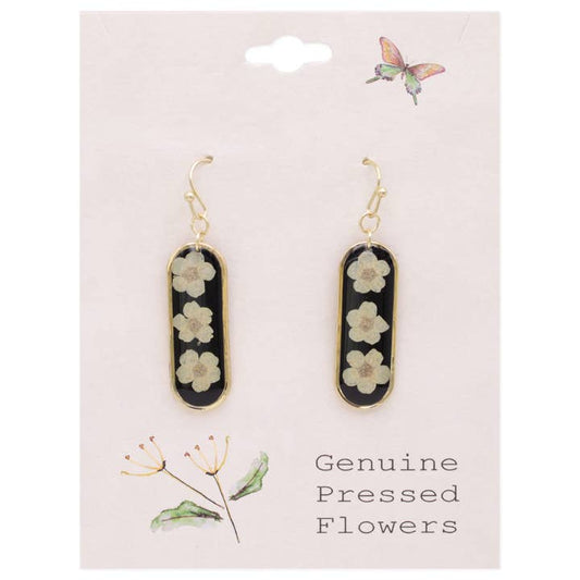 Dried Floral Earrings - Bouquet Bar White
