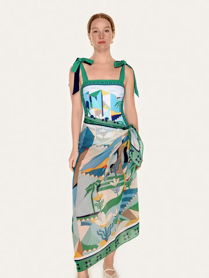 Beach Sarong Wrap - Green Wonderland