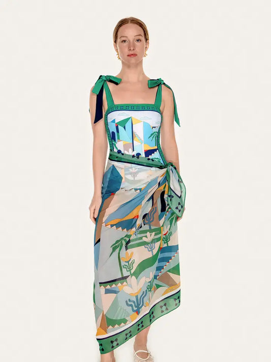 Beach Sarong Wrap - Green Wonderland
