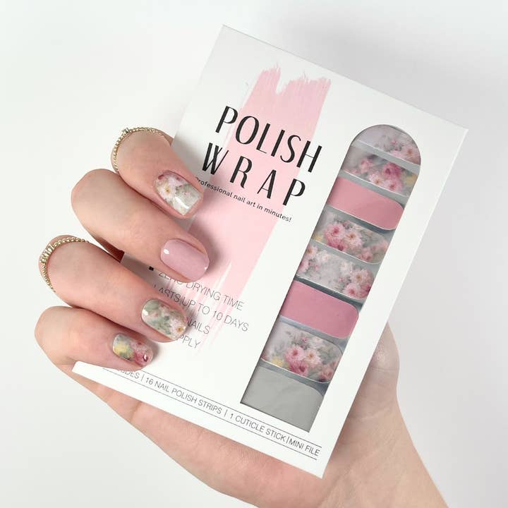 Nail Polish Wrap - Pink Petals