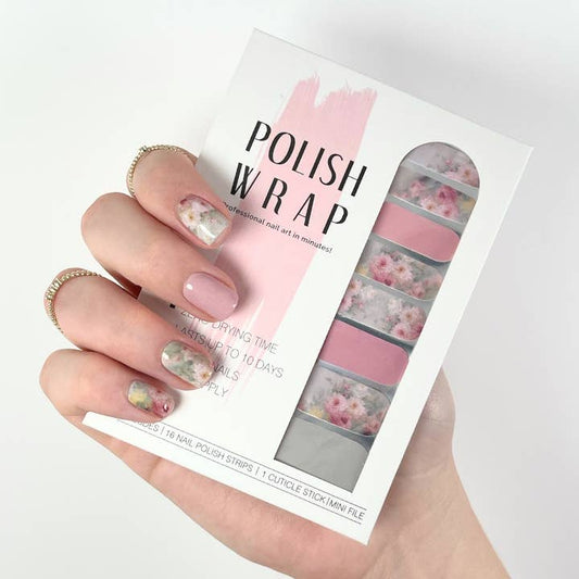 Nail Polish Wrap - Pink Petals