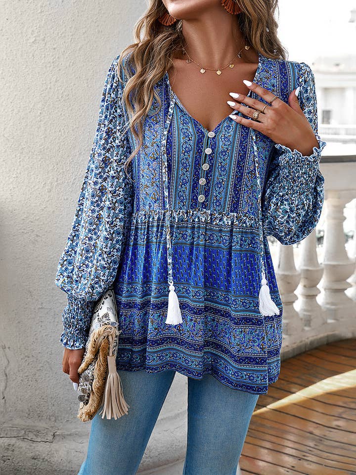 Simone Blouse - Blue