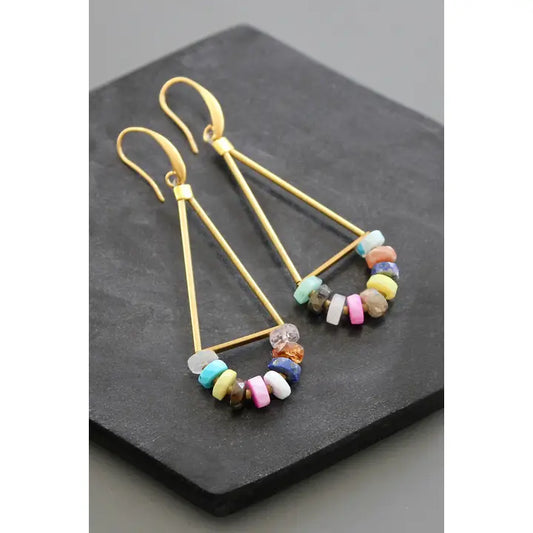 Stone Geometric Earrings