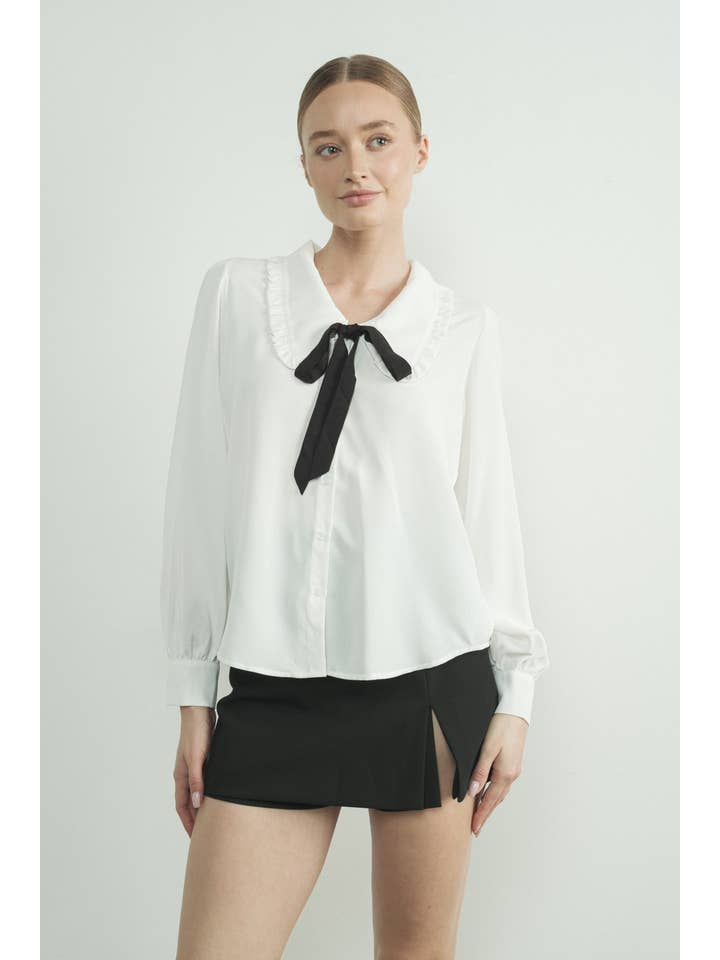 Peter Pan Blouse - Off White