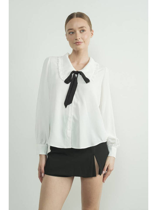 Peter Pan Blouse - Off White