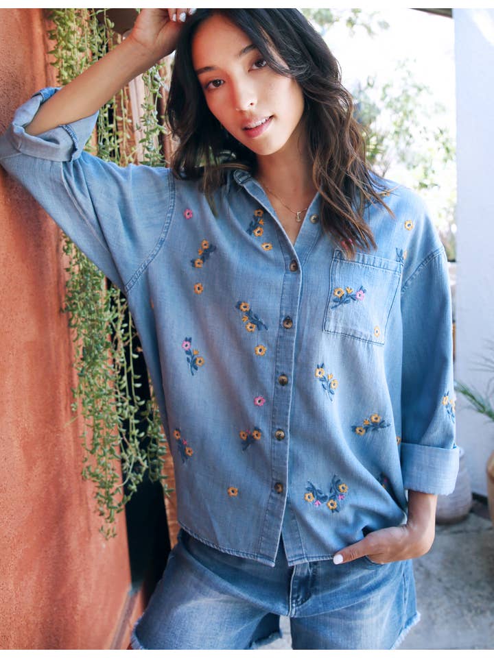 Embroidered Shirt - Wild Floral