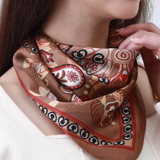 Vintage Print Bandana - Brown