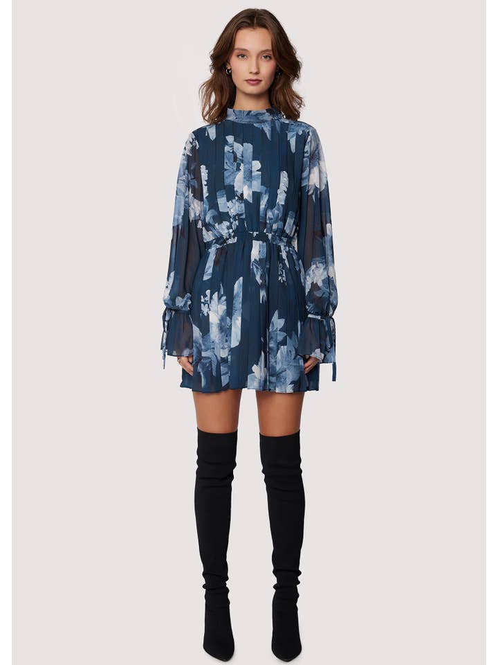 Josephine Mini Dress - Blue Floral