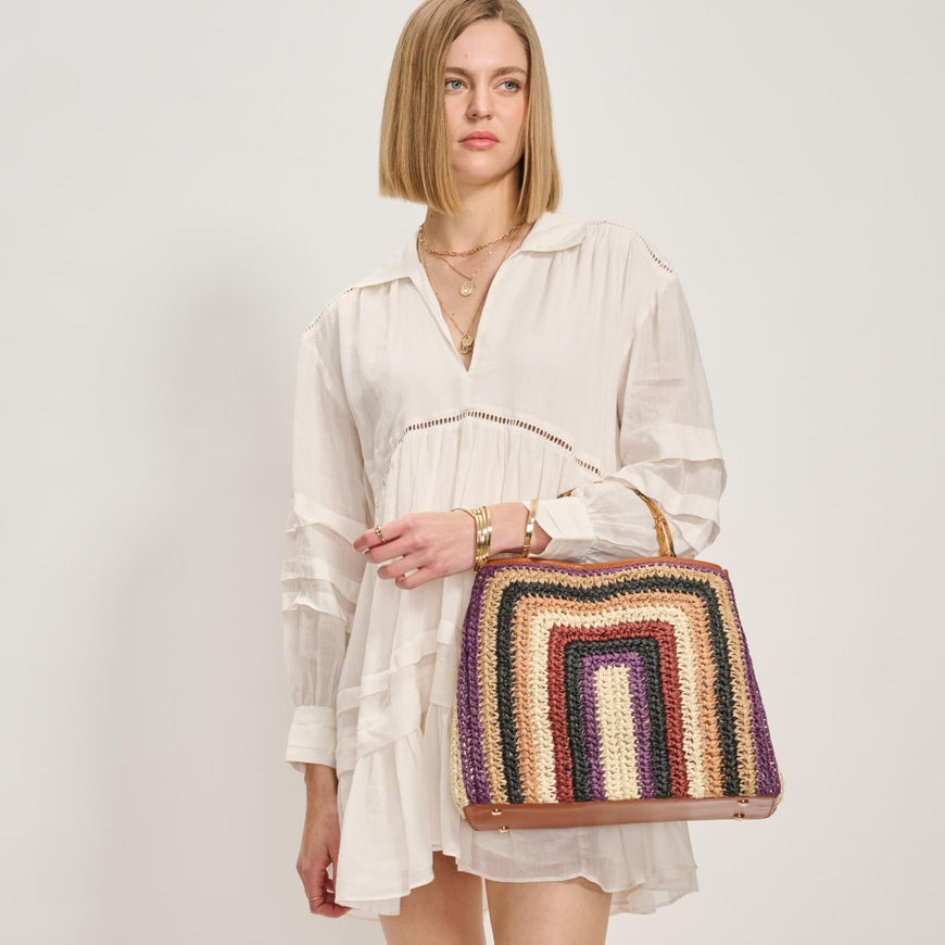 Kalani Tote - Cognac Multi