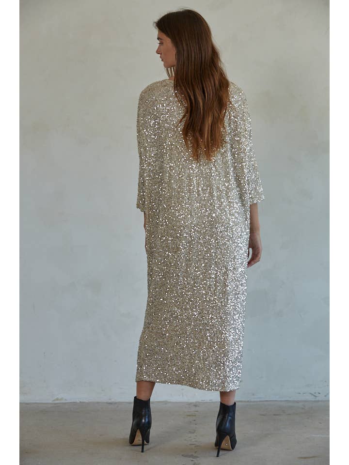 City Of Stars Dress - Gold Silver