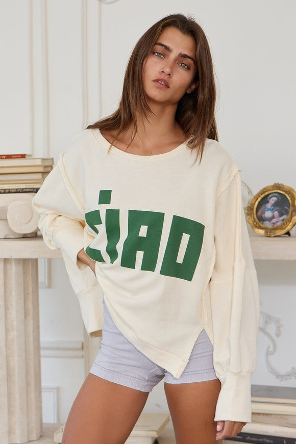 Ciao Long Sleeve Top - Cream