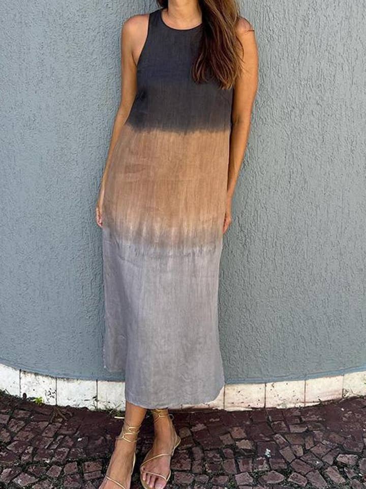 Ombre Midi Dress - Grey