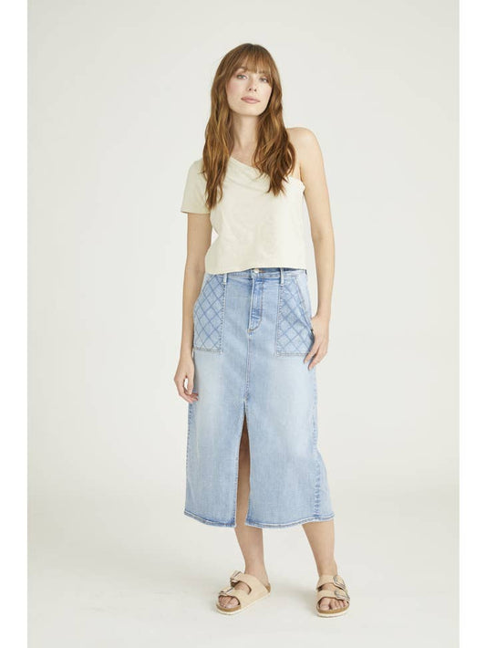 Quilted Piper Denim Skirt - Highpoint