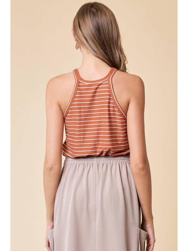 Striped Tank - Toffee