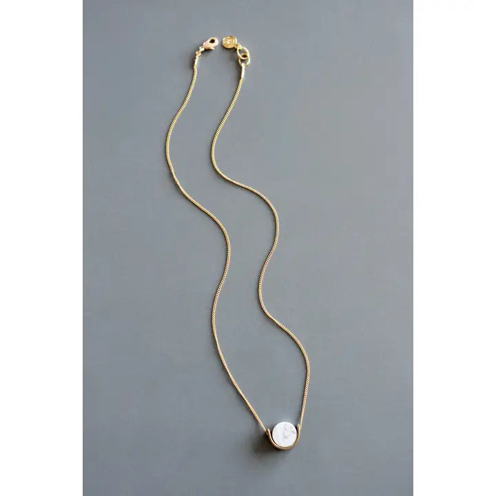 Howlite Mini Geometric Necklace