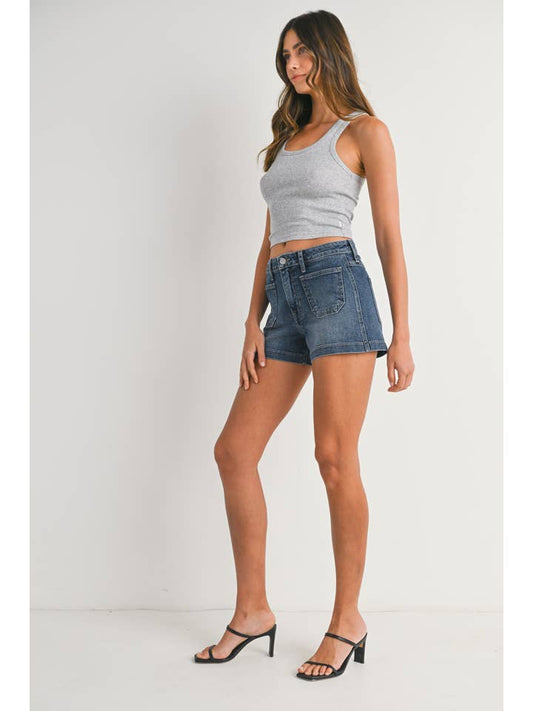Patch Pocket Denim Short - Medium