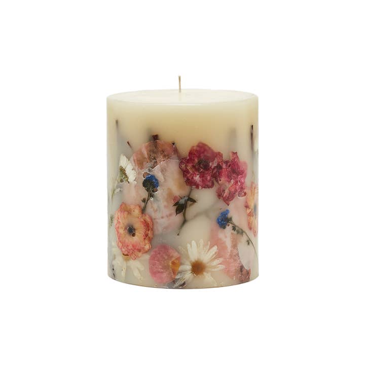 Apricot Rose Round Candle - Small