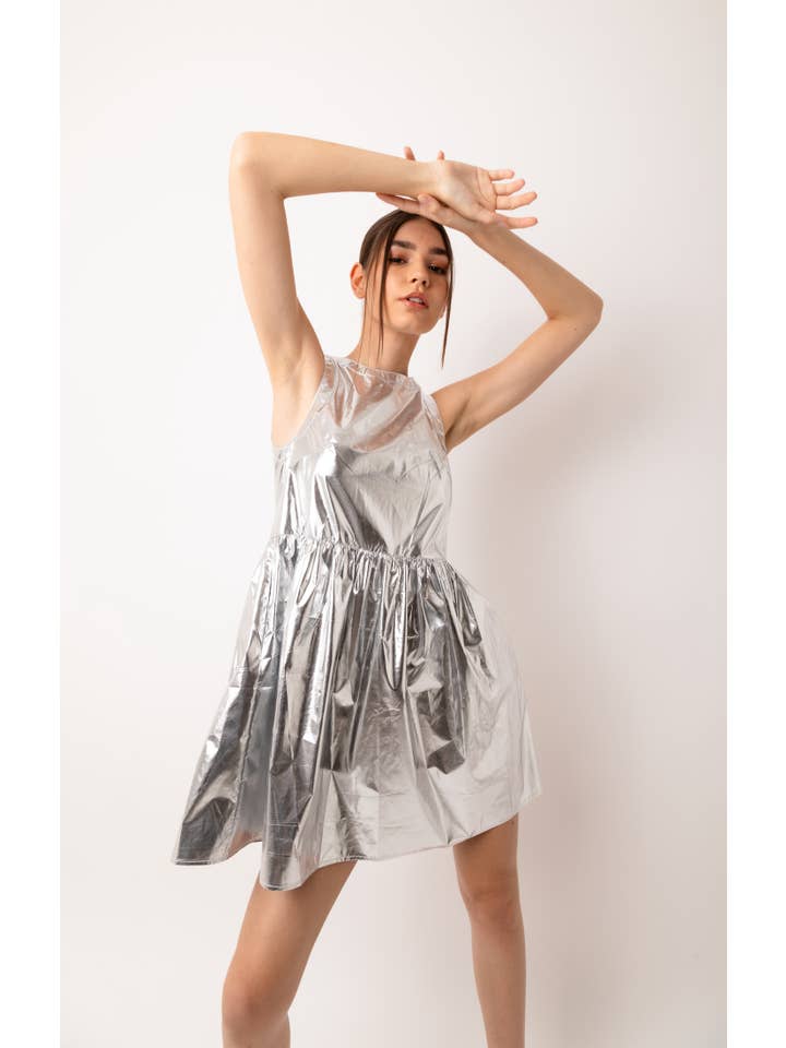 London Mini Dress - Silver