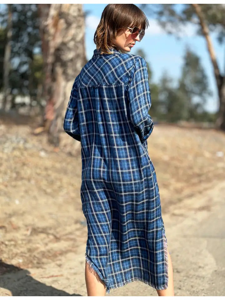 Billy 2-Way Dress - Blu Scotch Plaid
