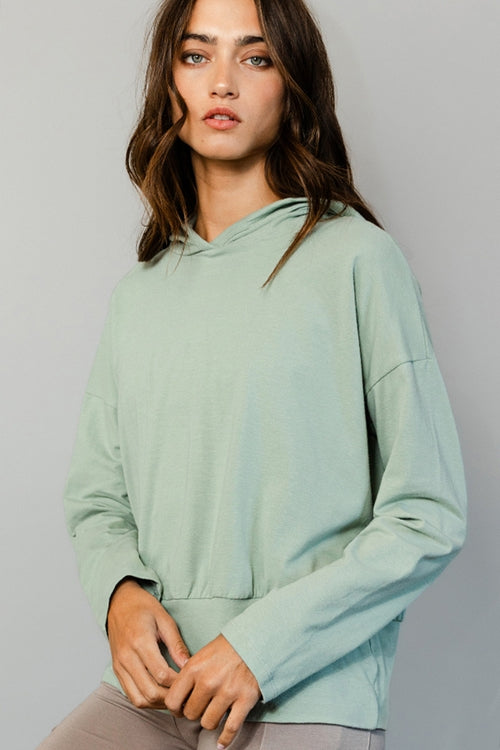 Open Back Hoodie - Sage