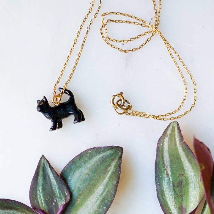 Tiny Cat Necklace - Rufio