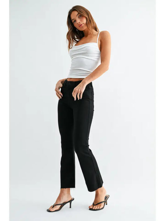 The Cropped Demi Flare - Black