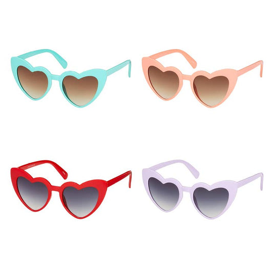 Cat Eye Heart Sunglasses - Brights